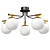 Paolina Ceiling Chandelier Glass Shades 3D model small image 1