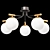 Paolina Ceiling Chandelier Glass Shades 3D model small image 2