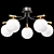 Paolina Ceiling Chandelier Glass Shades 3D model small image 4