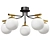 Paolina Ceiling Chandelier Glass Shades 3D model small image 5