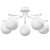 Paolina Ceiling Chandelier Glass Shades 3D model small image 6