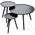 Stylish Daisy Coffee Tables Set 3D model small image 4