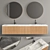 Elegant Basin Stand with Mirror 3D model small image 1