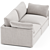 Sleek Hackney 2-Seater Sofa 3D model small image 3