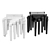 IKEA UTTER Kids Set - 3D Chairs & Table 3D model small image 3