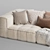 Natural Uniqwa Denver Sofa 3D model small image 4