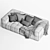 Natural Uniqwa Denver Sofa 3D model small image 7
