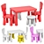 IKEA MAMMUT Children's Table Chair 3D model small image 1
