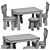 IKEA MAMMUT Children's Table Chair 3D model small image 5