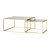 Sleek Brass Glass Coffee Tables 3D model small image 1