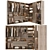 Modern Style Modular Wardrobe 3D model small image 1