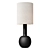 Sleek Black Ecru Table Lamp 3D model small image 1