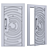 Modern Biometryk Entry Door 3D model small image 2