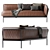 Sleek Modern Trace Sofa 3D model small image 3