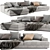 Modern Cassina Chaise Longue Sofa 3D model small image 1