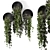 Modern Metal Pot Hanging Plants 3D model small image 2