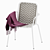 Velvet Rattan Armchair: Stylish Design 3D model small image 2