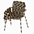 Velvet Rattan Armchair: Stylish Design 3D model small image 6