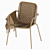 Velvet Rattan Armchair: Stylish Design 3D model small image 7