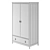 Wood by Ellipsefurniture Wardrobe White 3D model small image 3