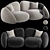 Modern Lithos Design Sofa 2015 3D model small image 2
