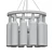 Modern Industrial Wine Bottle Chandelier 3D model small image 2