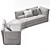 Modern Italian Modular Sofa Clivio 3D model small image 3