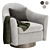 Haven Swivel Armchair - Elegance in Motion 3D model small image 3