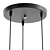 Elegant Triple Shade Pendant Lamp 3D model small image 4