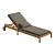 Tahitian Resort Style Teak Lounger 3D model small image 2