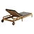 Tahitian Resort Style Teak Lounger 3D model small image 3