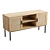 Boho Rattan Door TV Stand 3D model small image 1