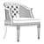 Sleek Cane Chair Set 3D model small image 6