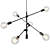 Sydney Industrial Hanging Lamp Black 3D model small image 3