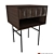 Mid-Century Chic Oak Desk 3D model small image 1