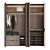 Modern PLISSE Wardrobe Furniture 3D model small image 2