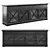 Handcrafted Black MDF Console 3D model small image 1