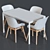 Modern Ikea Chair and Table 3D model small image 2