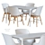 Modern Ikea Chair and Table 3D model small image 4