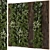 Wooden Base Vertical Garden Set 3D model small image 1