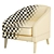 Modern Grey Armchair for Home 3D model small image 4