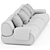 Modern Modular Sofa Furniture Piece 3D model small image 2