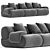 Modern Modular Sofa Furniture Piece 3D model small image 3