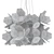 Postmodern Ceiling Chandelier Hydrangea 3D model small image 1