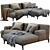  Modern Abisko Sectional Sofa 3D model small image 2