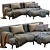  Modern Abisko Sectional Sofa 3D model small image 4