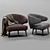 Elegant Aston Armchair Minotti 3D model small image 1