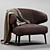 Elegant Aston Armchair Minotti 3D model small image 6