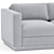 Modern Podium 2-Pc Sofa 3D model small image 1