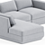 Modular Lounge Sectional: Left-Facing Configuration 3D model small image 1